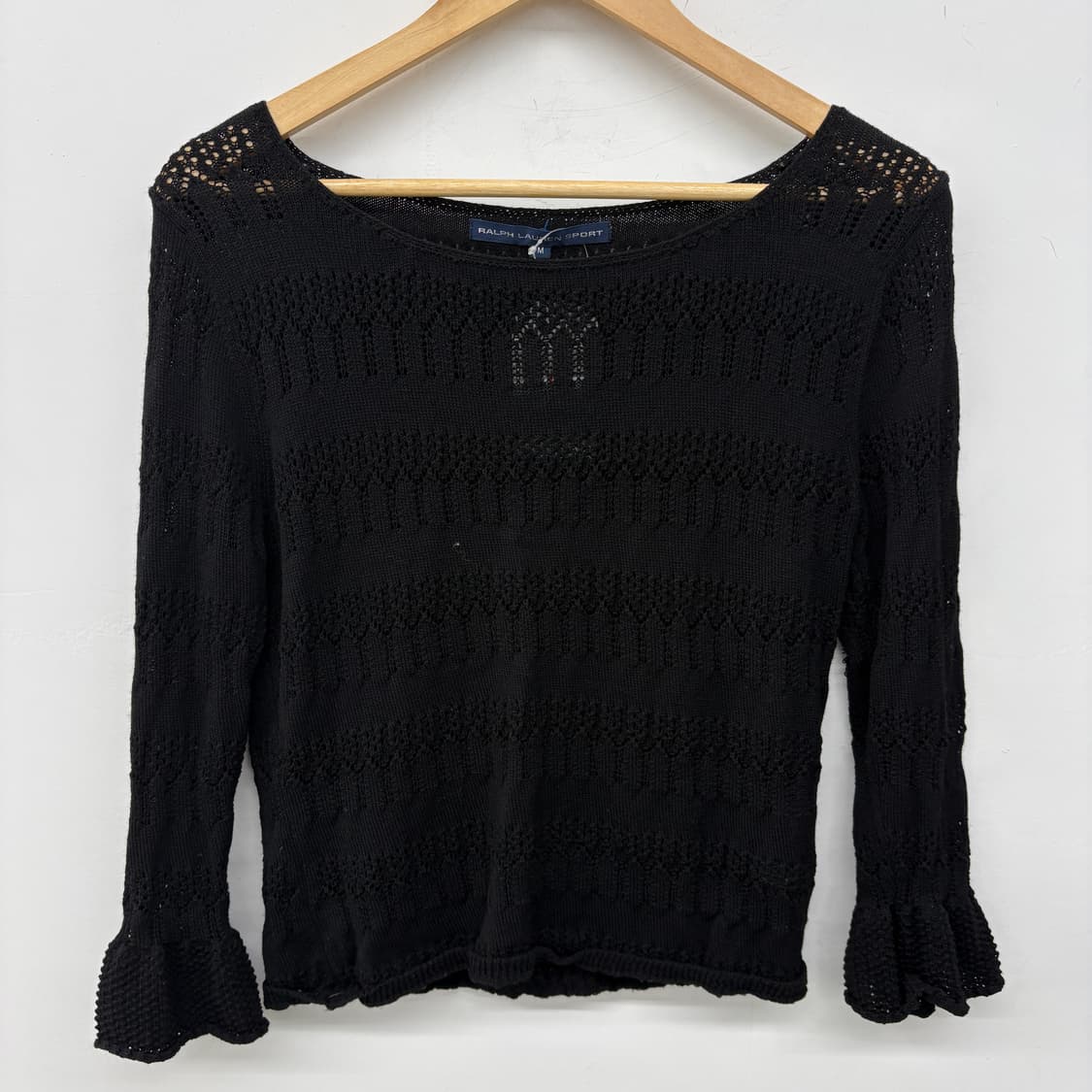 폴로 랄프로렌 블랙 니트 긴팔 블라우스 여m 상품이미지2