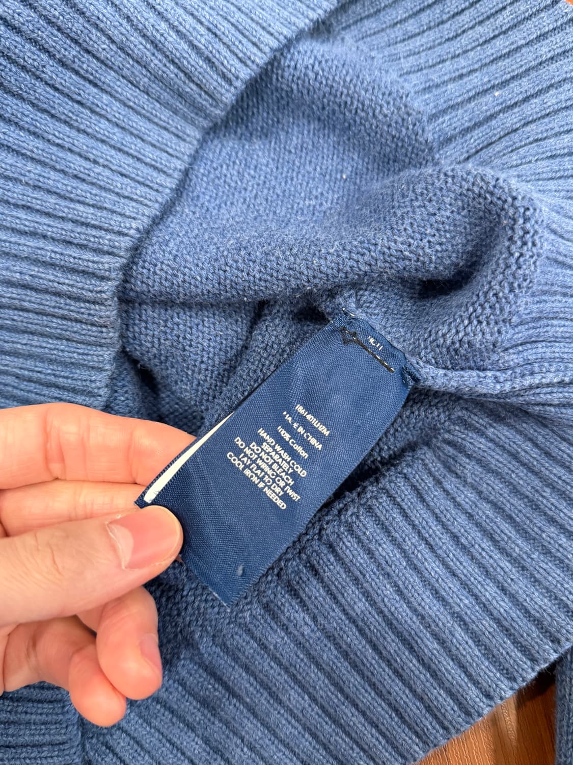 Polo RL 폴로 랄프로렌 하프넥 쿼터 집업 니트 (blue) 상품이미지9