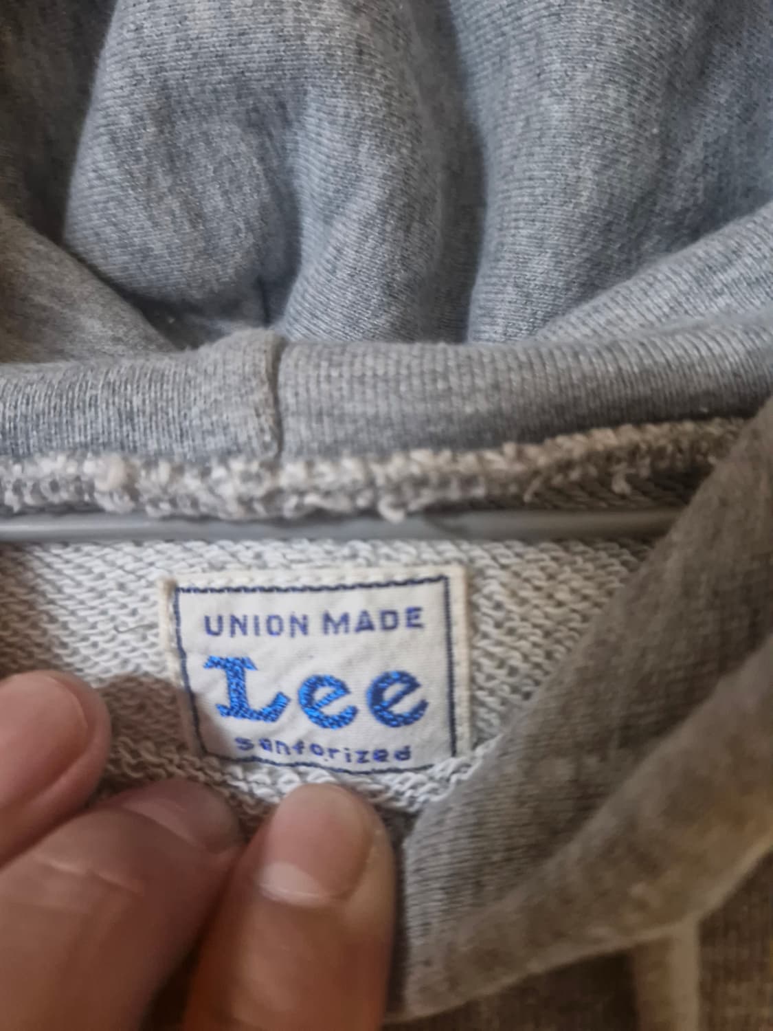 Lee 리 재팬 회색 크롭 후드티 Free 상품이미지3