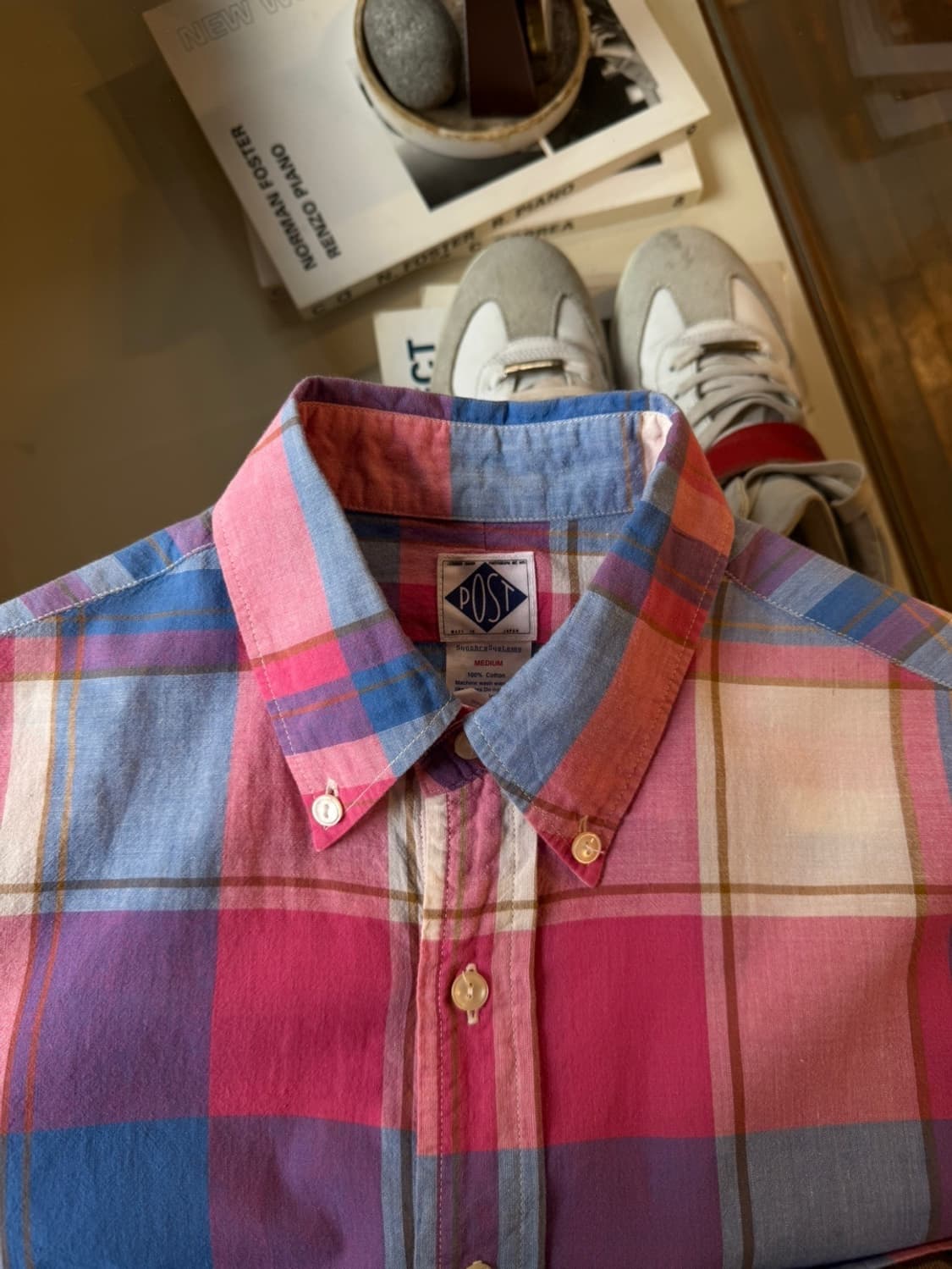 포스트 오버롤즈 마드라스 셔츠 100 상품이미지7