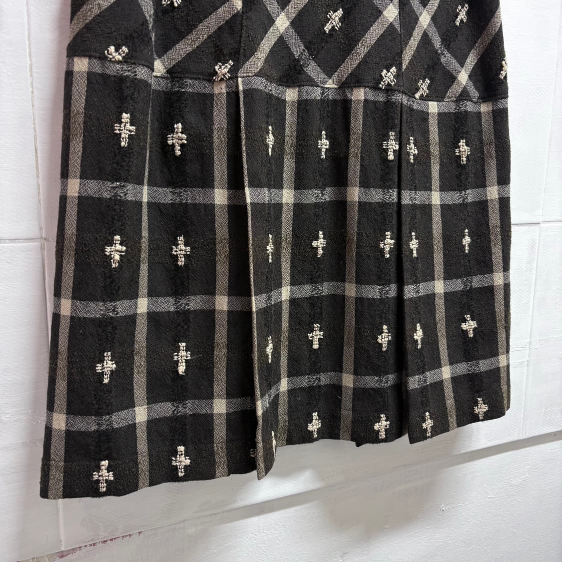 SHOP DADA 울 체크 미디스커트 JPN 상품이미지3