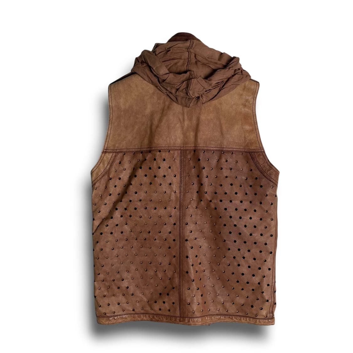 Christian peau 피그스킨 펀칭 레더 베스트 상품이미지7