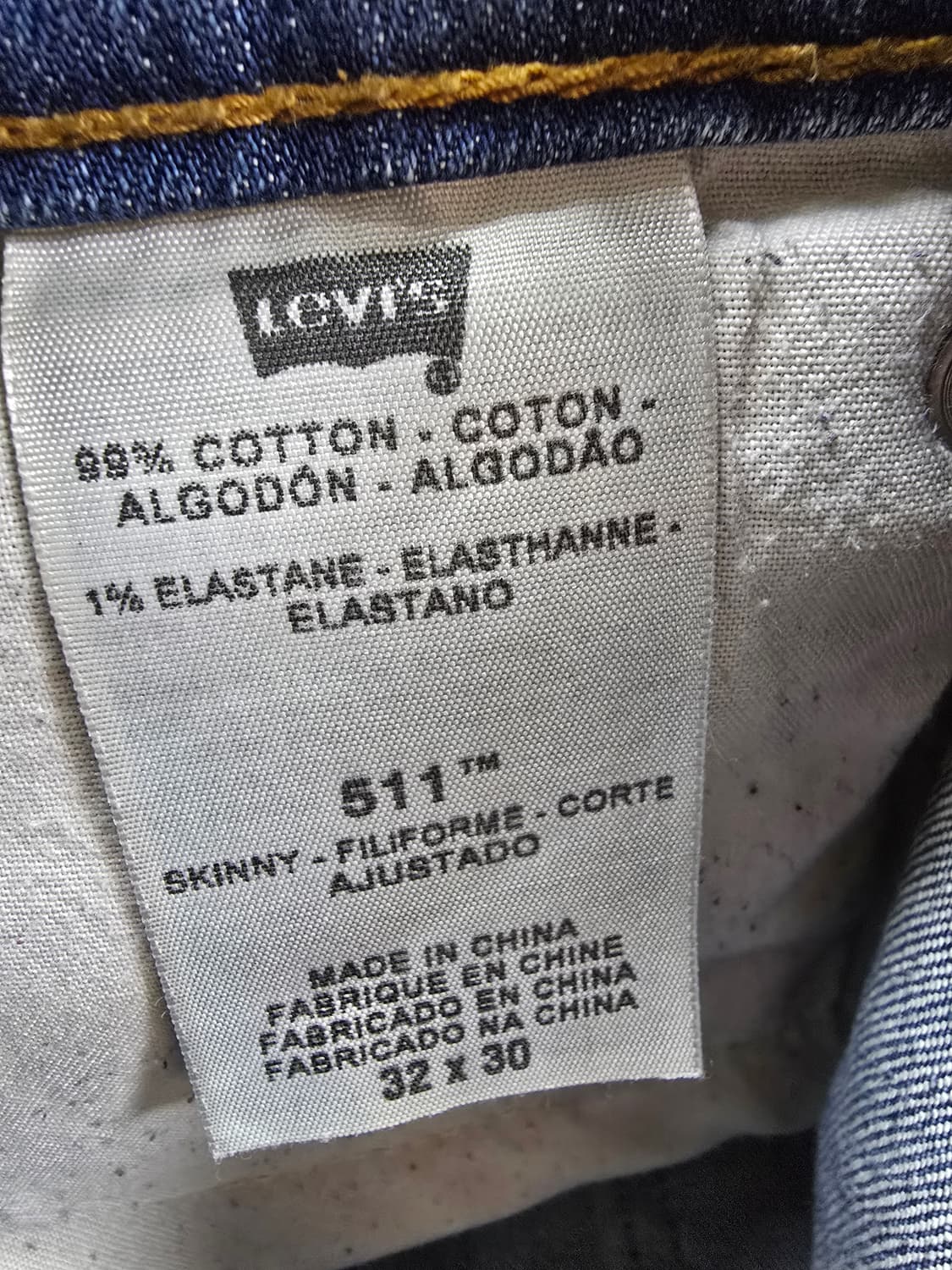 리바이스 511청바지 워싱 데님 (1979) 상품이미지4