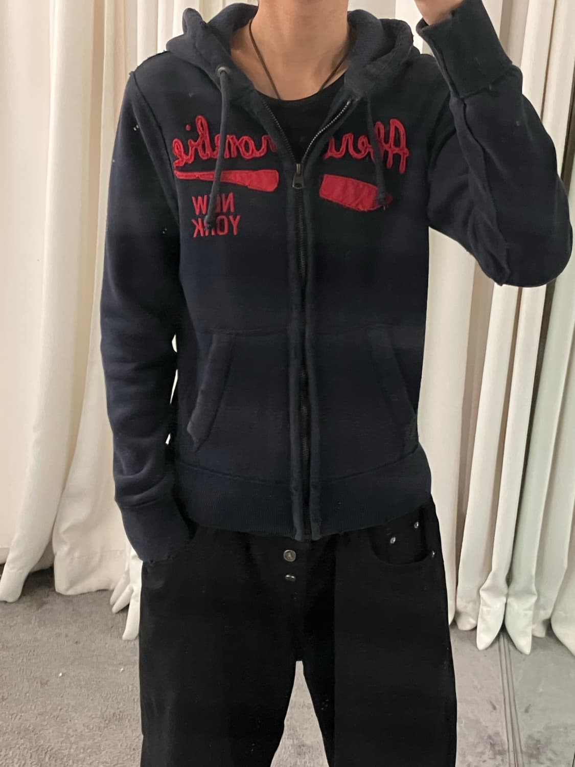 아베크롬비 네이비 후드집업 S 상품이미지6