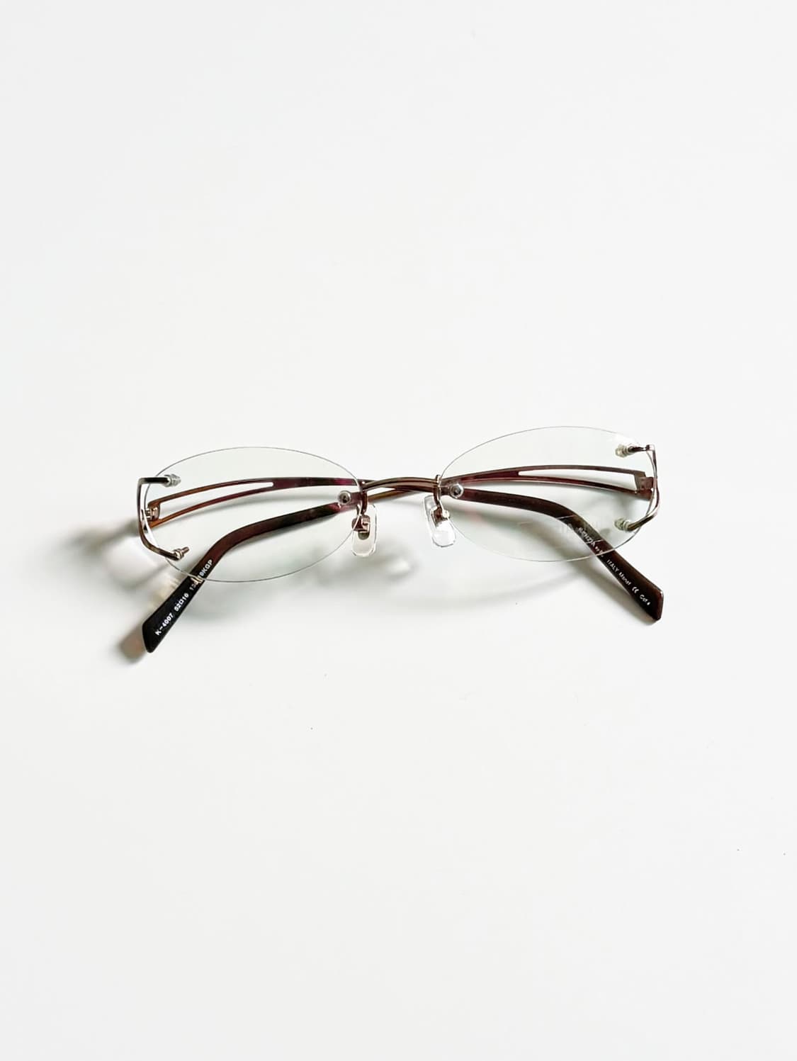 KENZIA ITALT 무테 오벌 메탈 프레임 빈티지 안경 상품이미지1