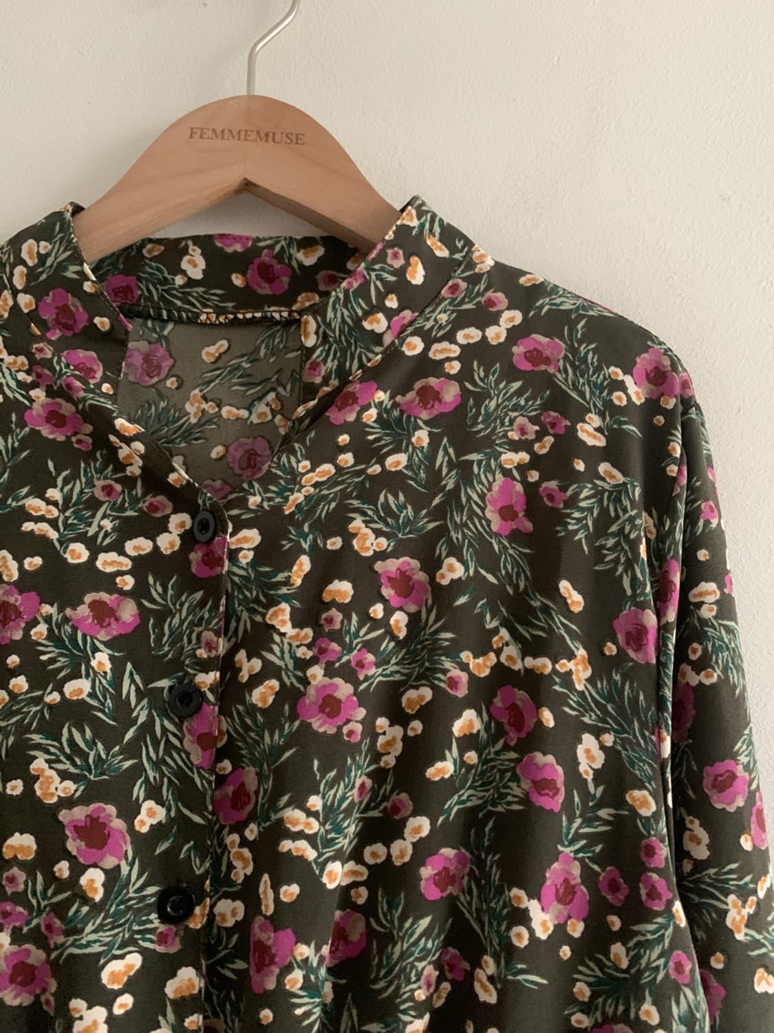 Flower Shirts Dress(Khaki) 상품이미지4