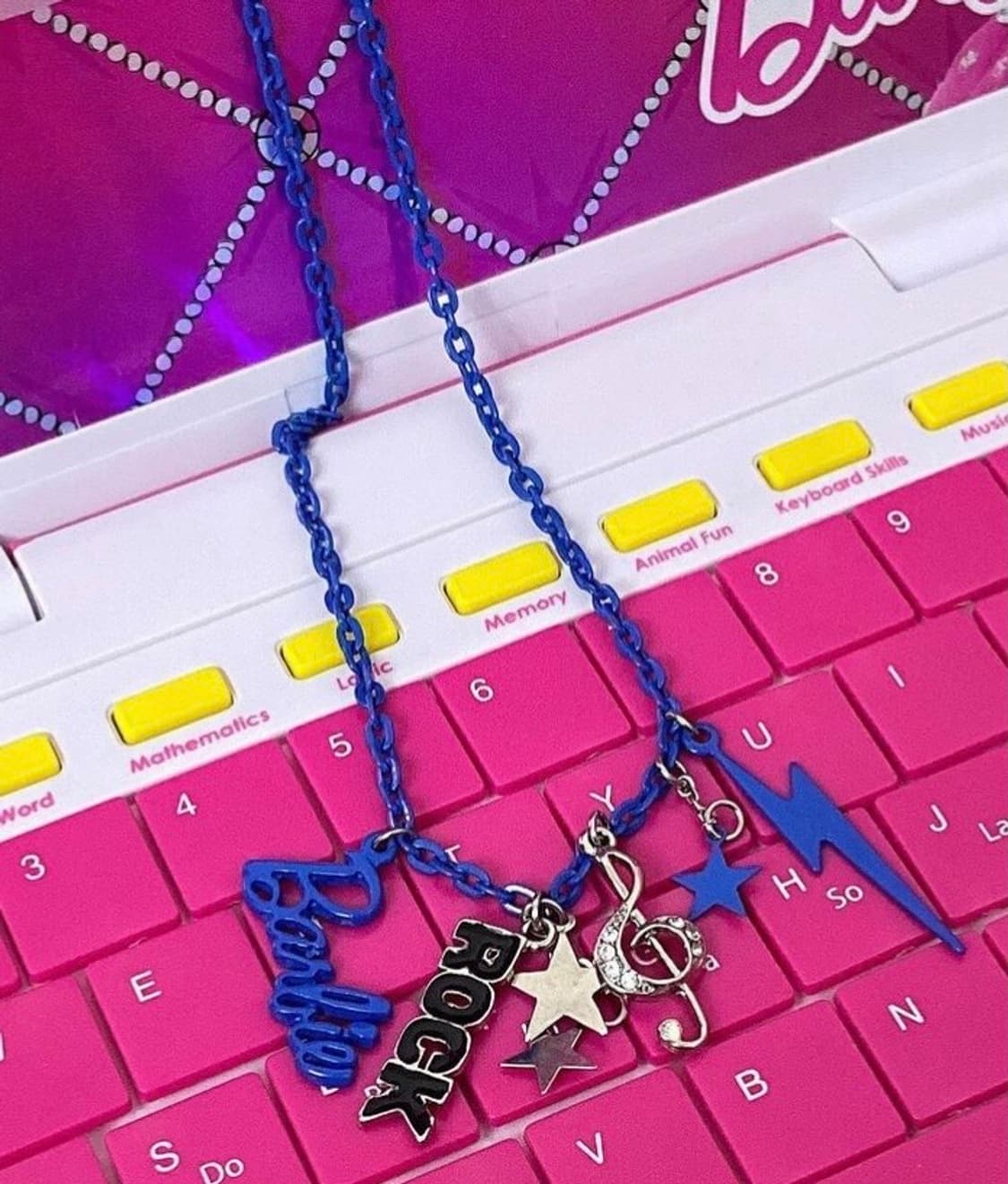 Barbie 바비 락스타 블루목걸이 빈티지목걸이 고전 상품이미지6