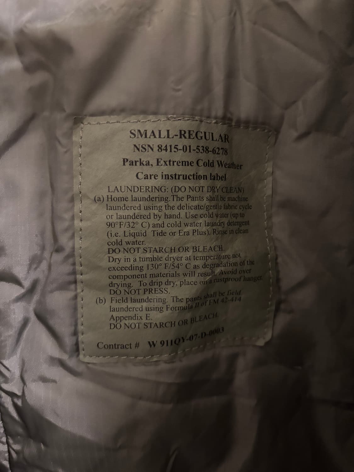 Ecwcs 프리마로프트 레벨7 상품이미지4