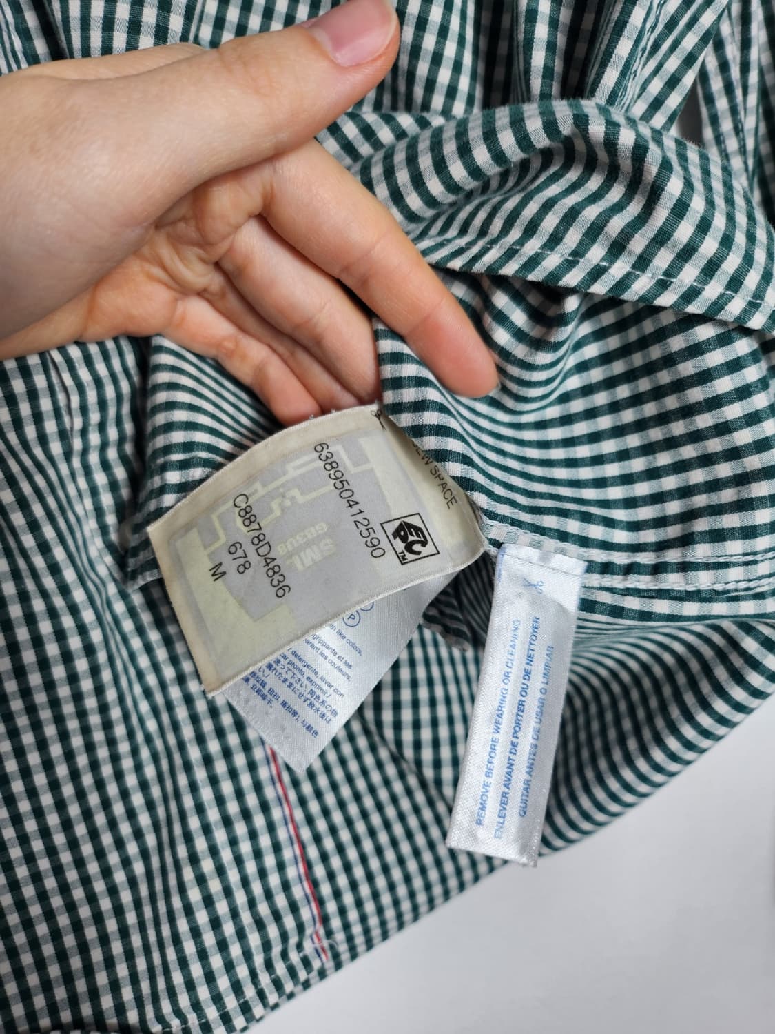 M 타미힐피거 깅엄체크 슬림 핏 셔츠 상품이미지4