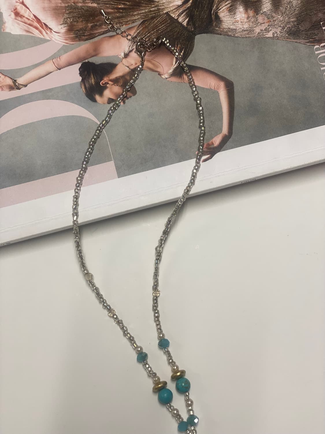 터키석 물방울 목걸이 일본 빈티지 y2k 상품이미지4