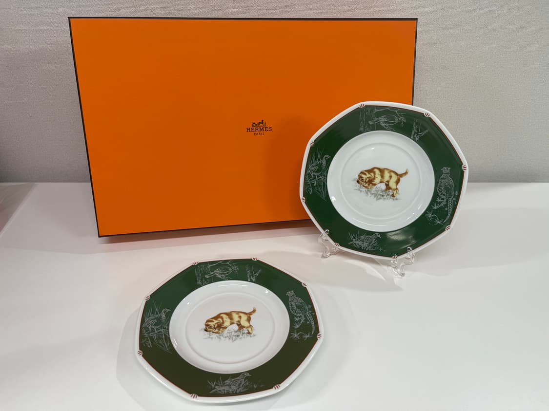 에르메스 샹 쿠홍 Chiens Courants 리트리버 플레이트 2P 상품이미지2