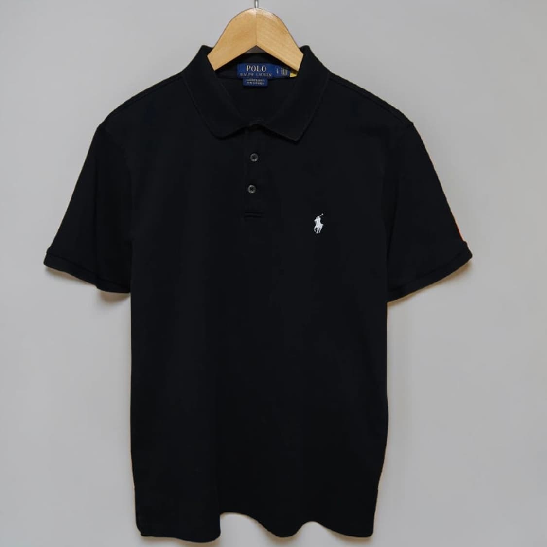 105 POLO 폴로 랄프로렌 반팔 카라티 커스텀슬림핏 블랙 상품이미지1