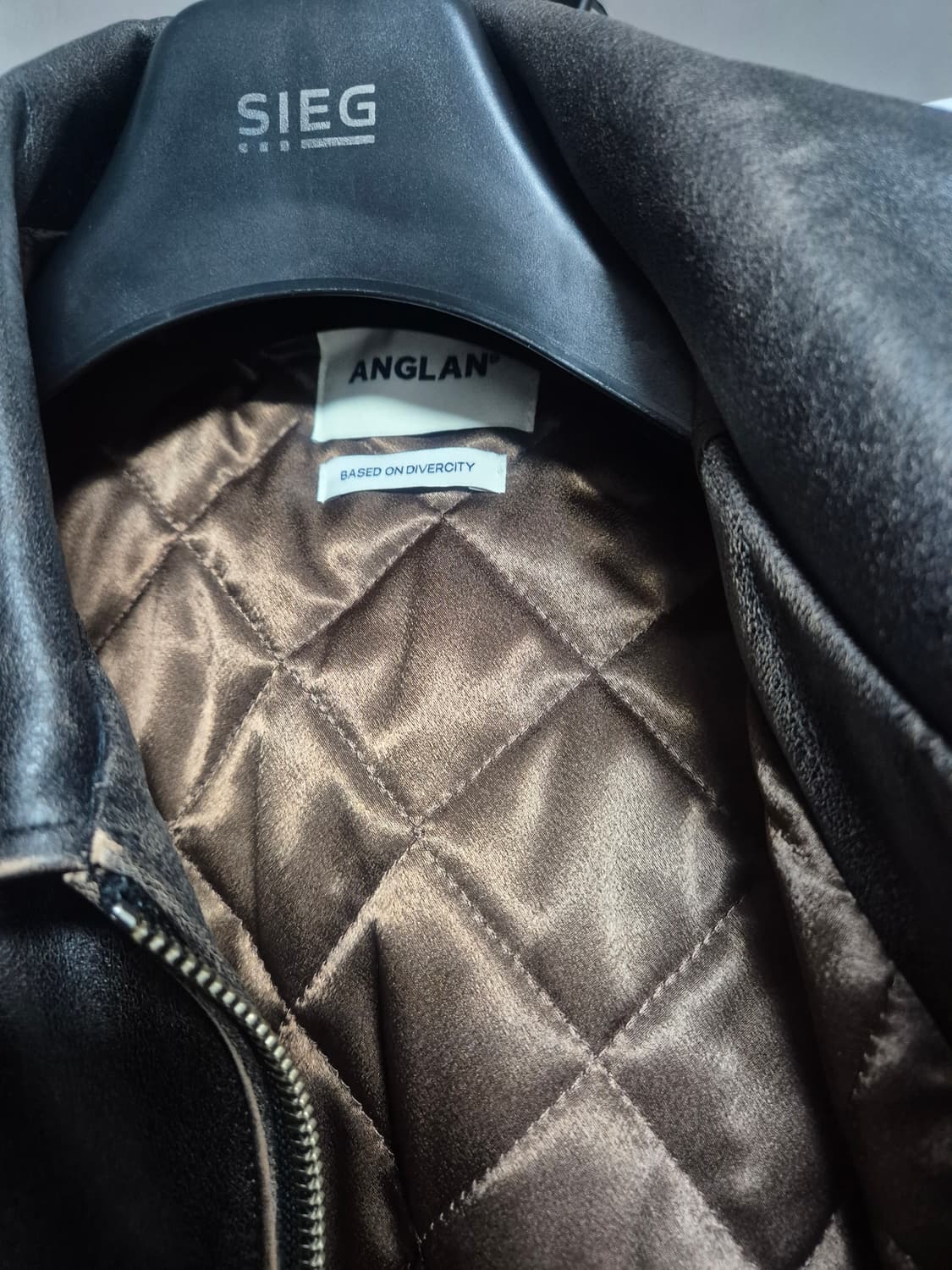 앵글런 레더 자켓 브라운 상품이미지6