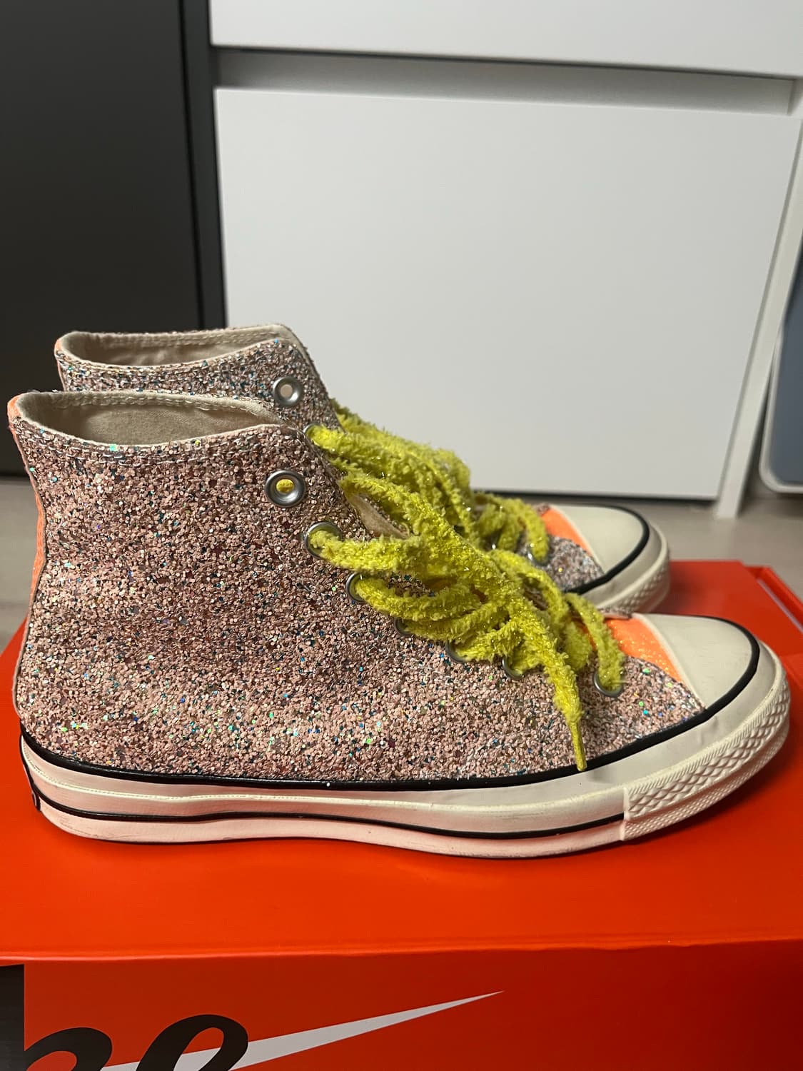 컨버스 x JW 앤더슨 척70 글러터 핑크 오렌지 상품이미지1