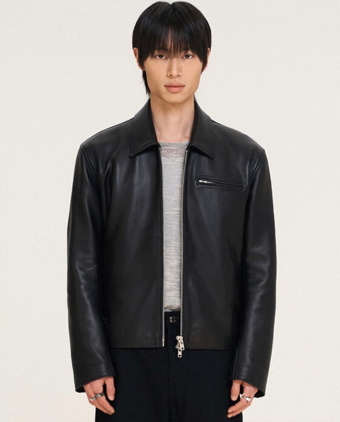 DOFFJASON 도프제이슨 2WAY 램스킨 양가죽 싱글 레더 자켓 상품이미지2