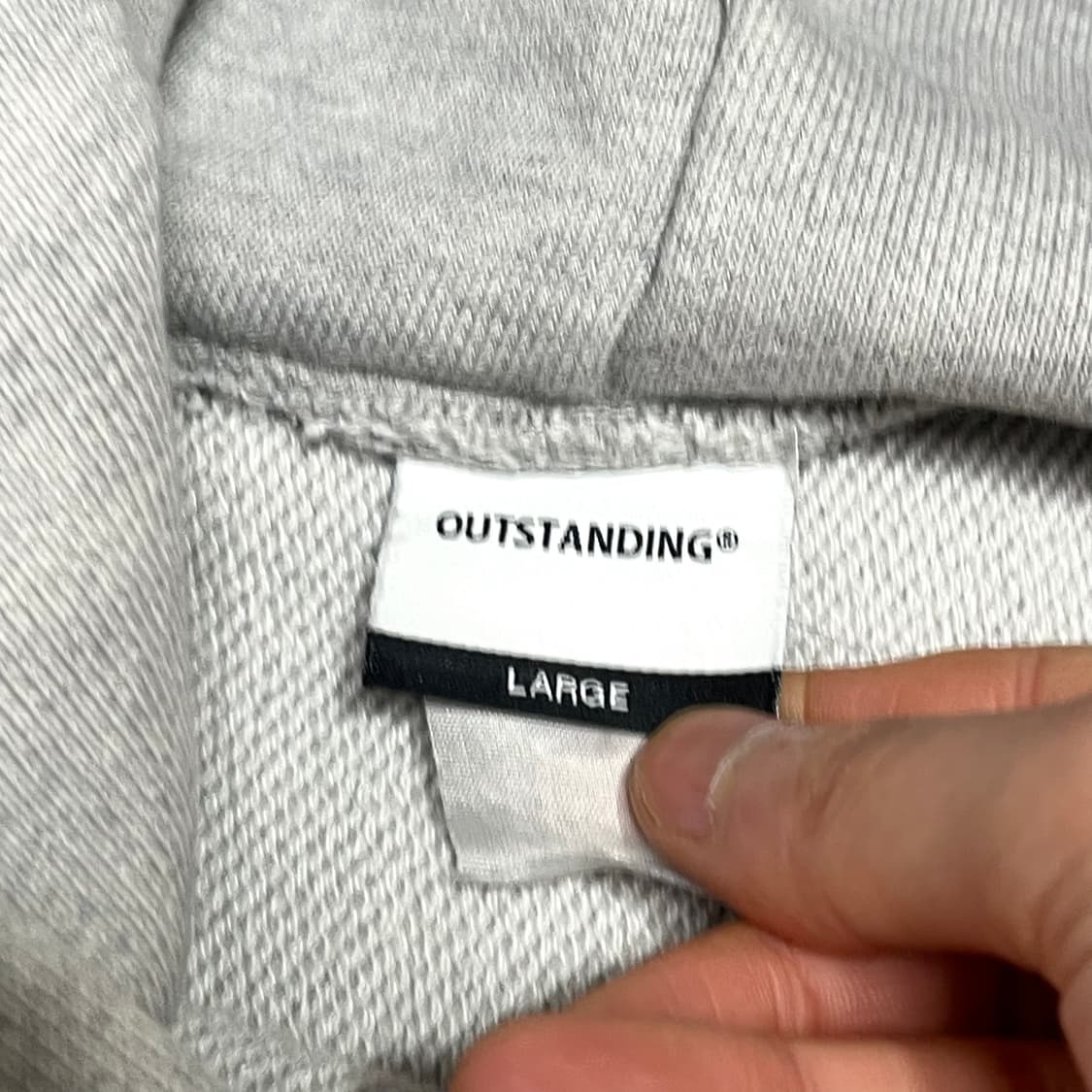 아웃스탠딩 라이트그레이 후드티셔츠 남성L 상품이미지3
