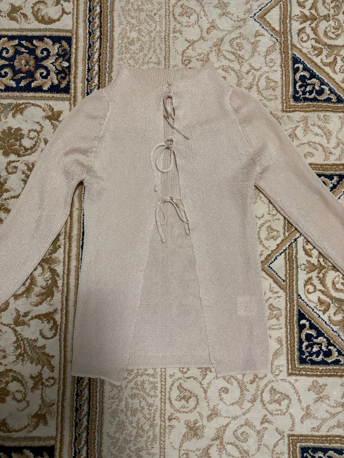 리본빛 레이스 타이 가디건  상품이미지7