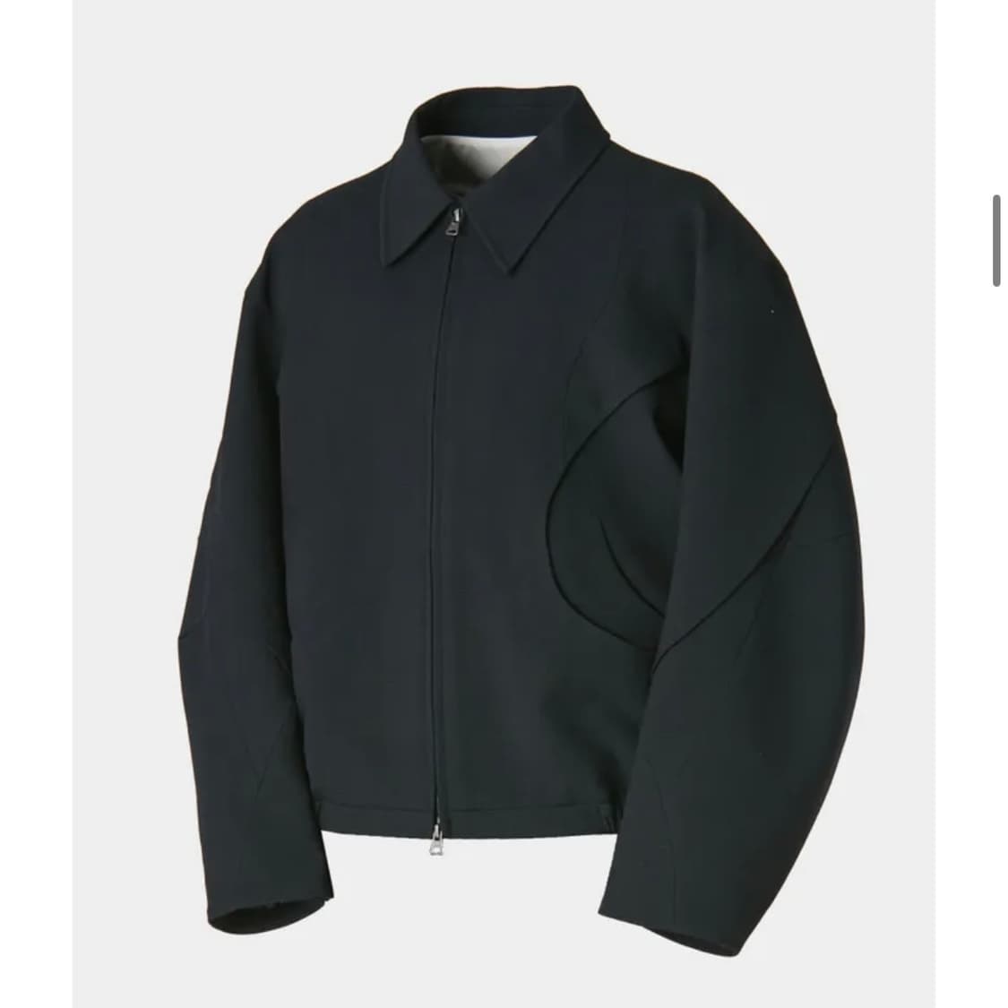 쿠어 (coor) 트위스트 패널드 블루종 점퍼 (워시드블랙) 상품이미지3