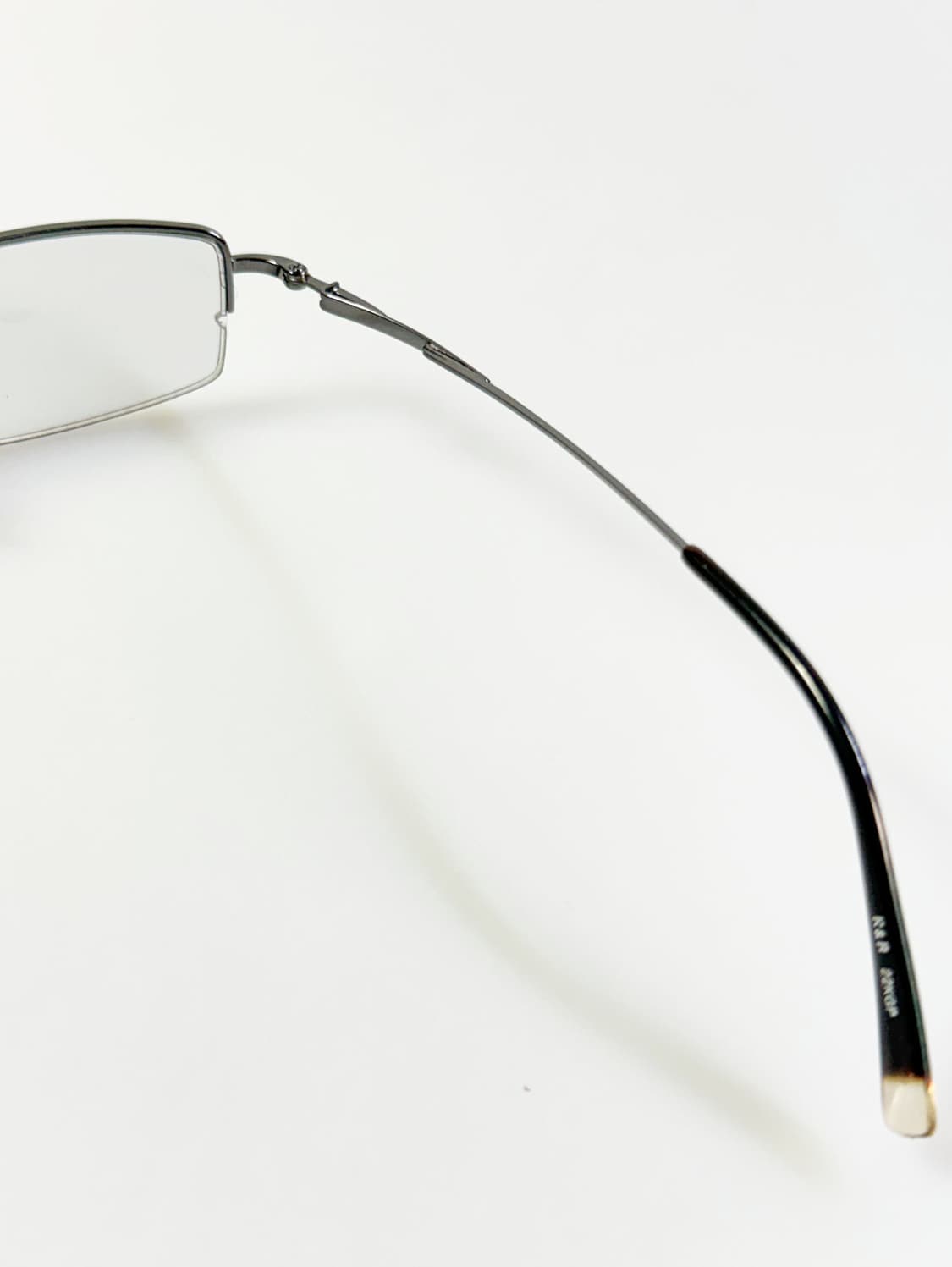 R&B EYEWEAR 반무테 스퀘어 건메탈 빈티지 안경 상품이미지6