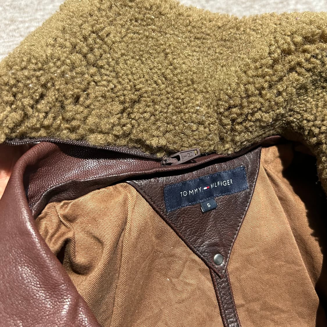 S) 타미힐피거 리얼레더 염소가죽 가죽자켓 레더자켓 상품이미지9
