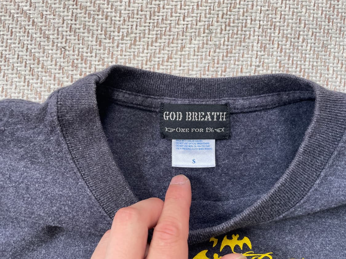 빈티지 god breath 모터사이클 반팔티셔츠  상품이미지6