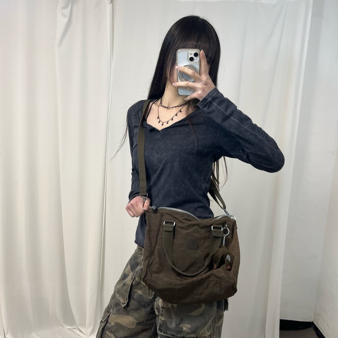 Kipling Brown Cross Bag 상품이미지2