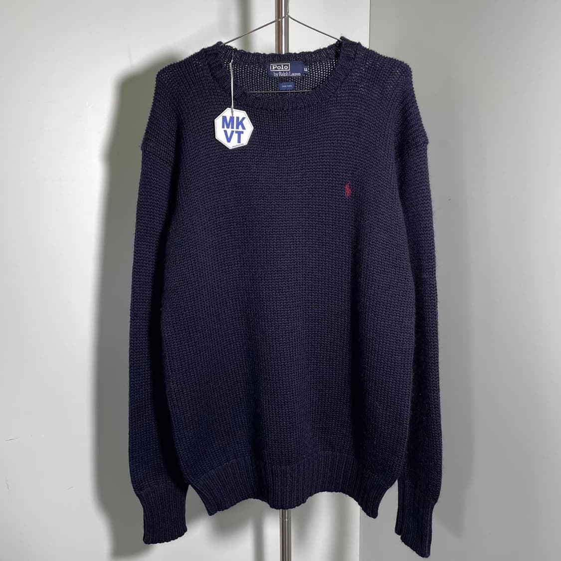 폴로 포니로고 100% 헤비 울 라운드 니트 상품이미지1