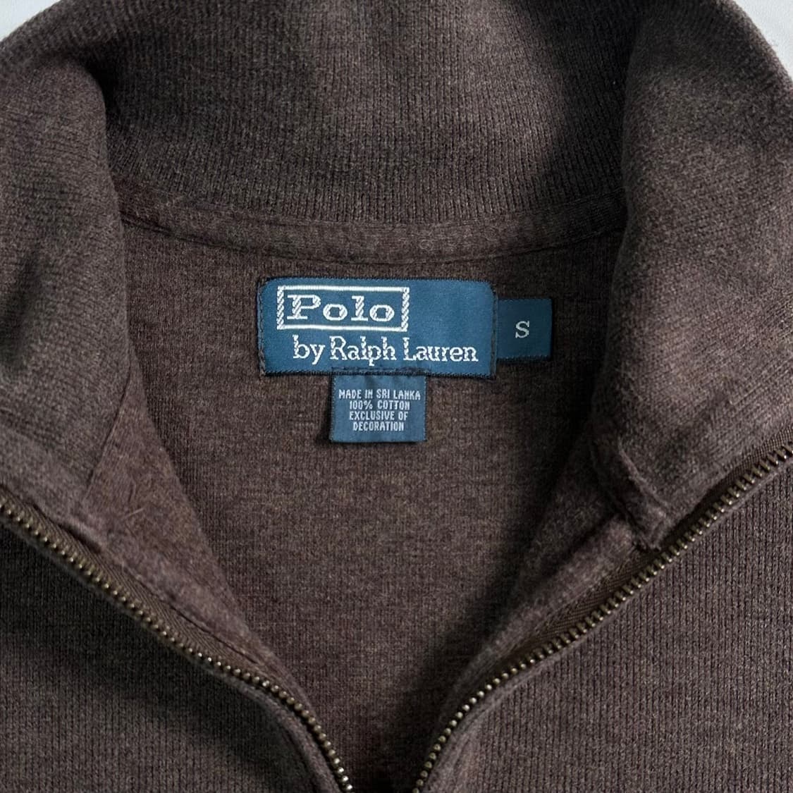 폴로 랄프로렌 브라운 코튼 반집업  상품이미지5