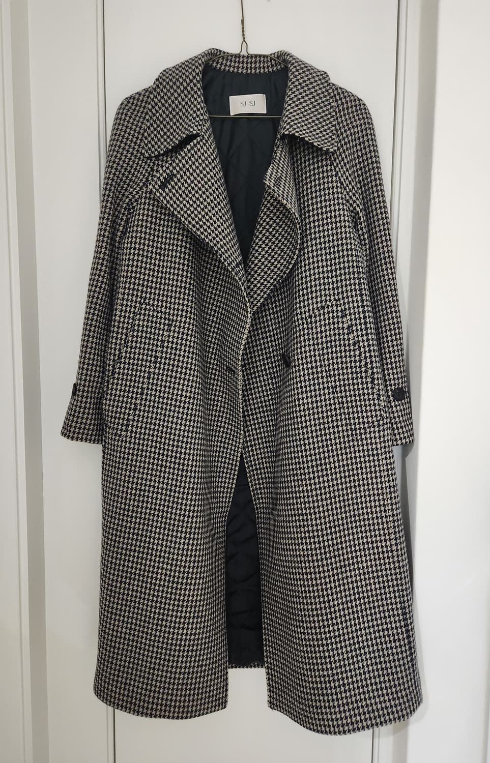 한섬 sjsj 발마칸st. 하운드체크롱코트. 상품이미지4