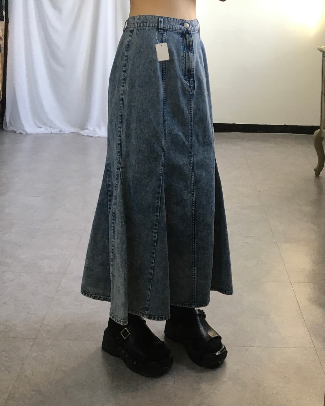 Washed lnog skirt 상품이미지7