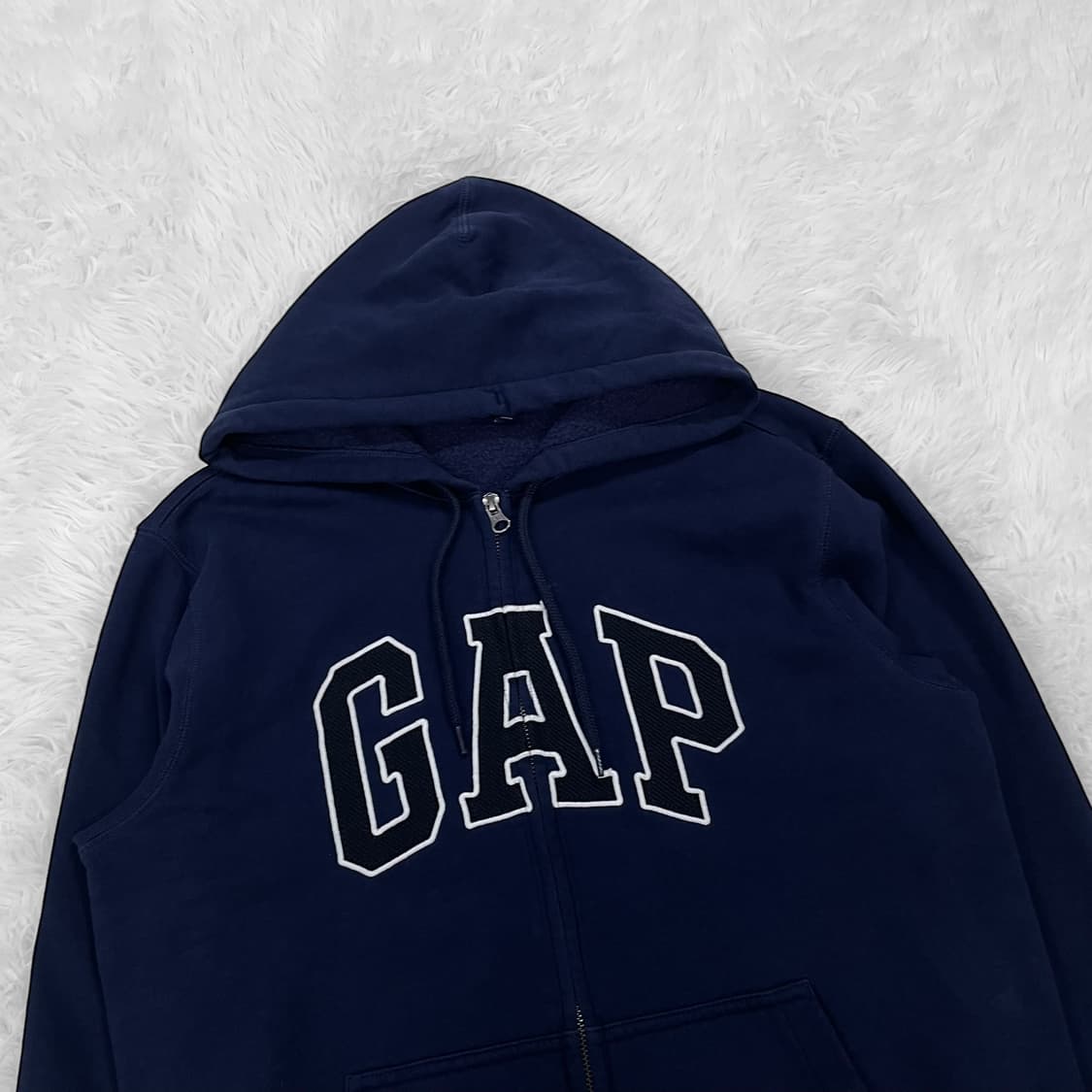 갭 GAP 스펠 로고 후드집업 네이비 상품이미지3