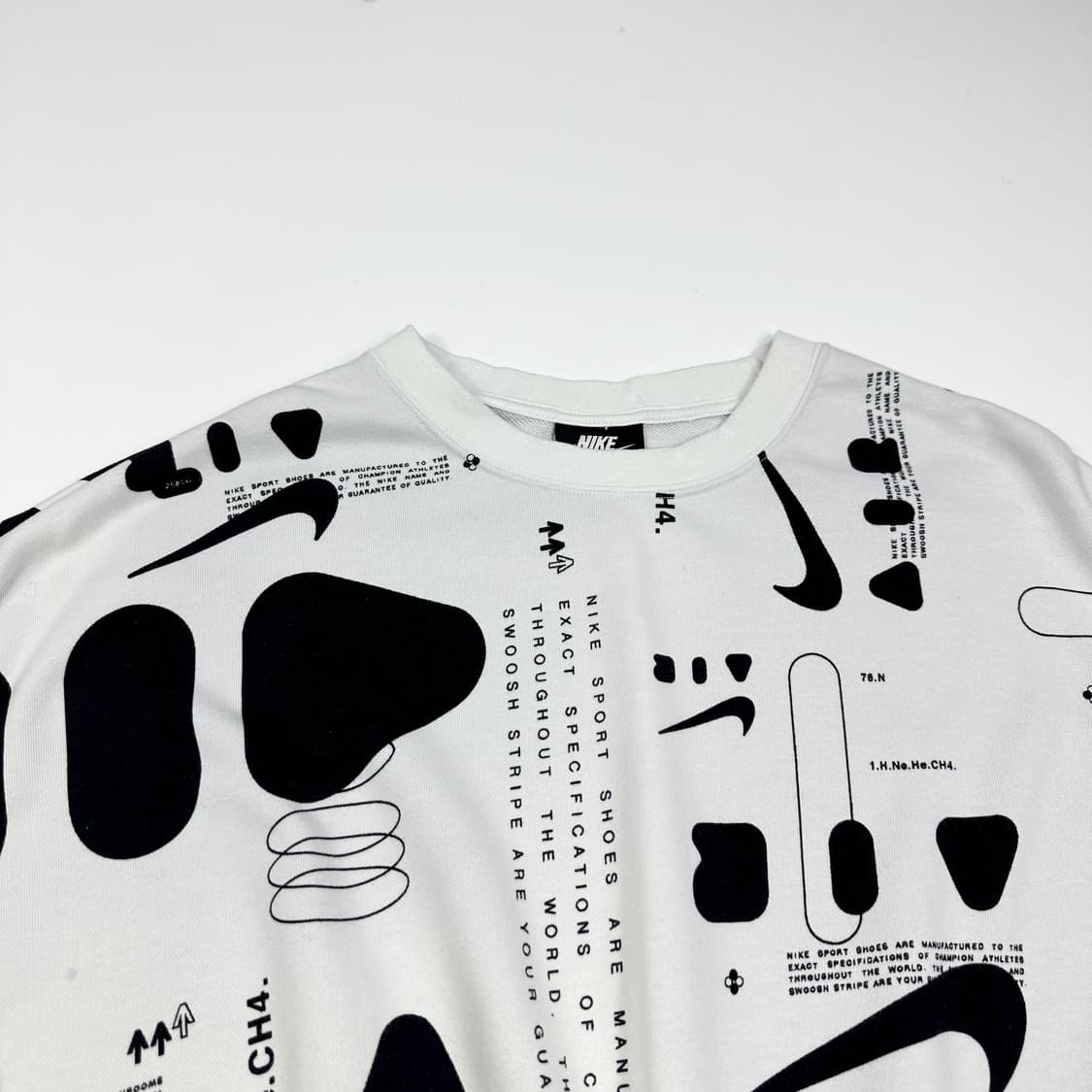 나이키 스우시 화이트 크롭 맨투맨 (M 여성추천) 상품이미지1