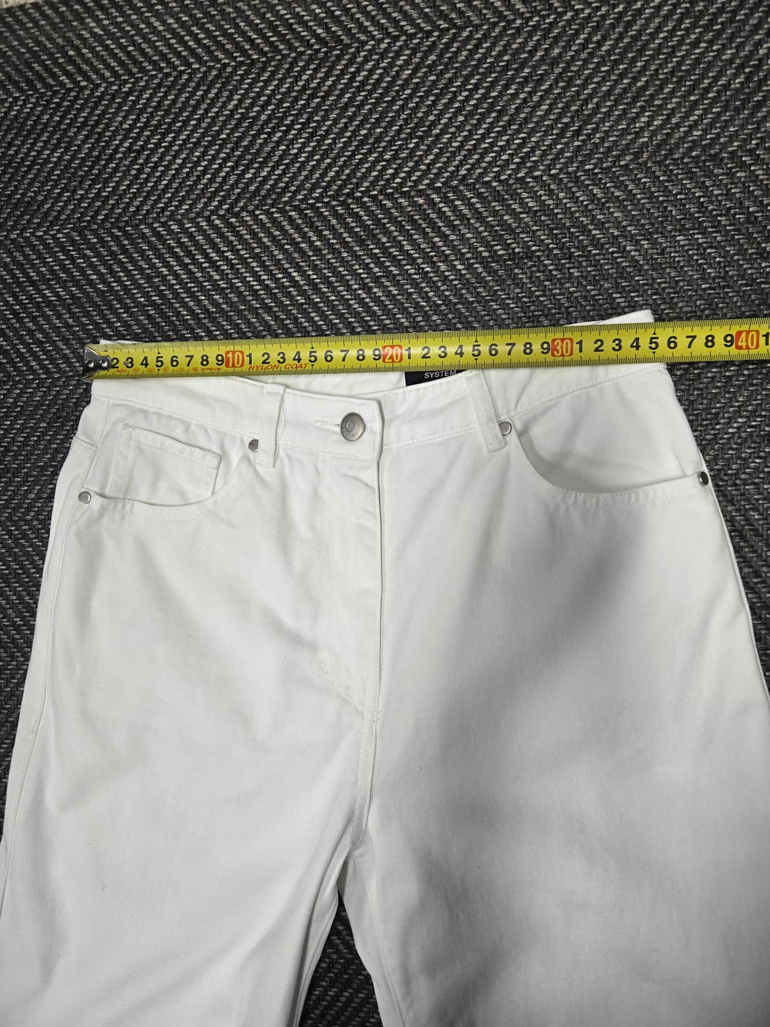 한섬 시스템 SYSTEM 화이트 와이드 데님 팬츠 상품이미지5