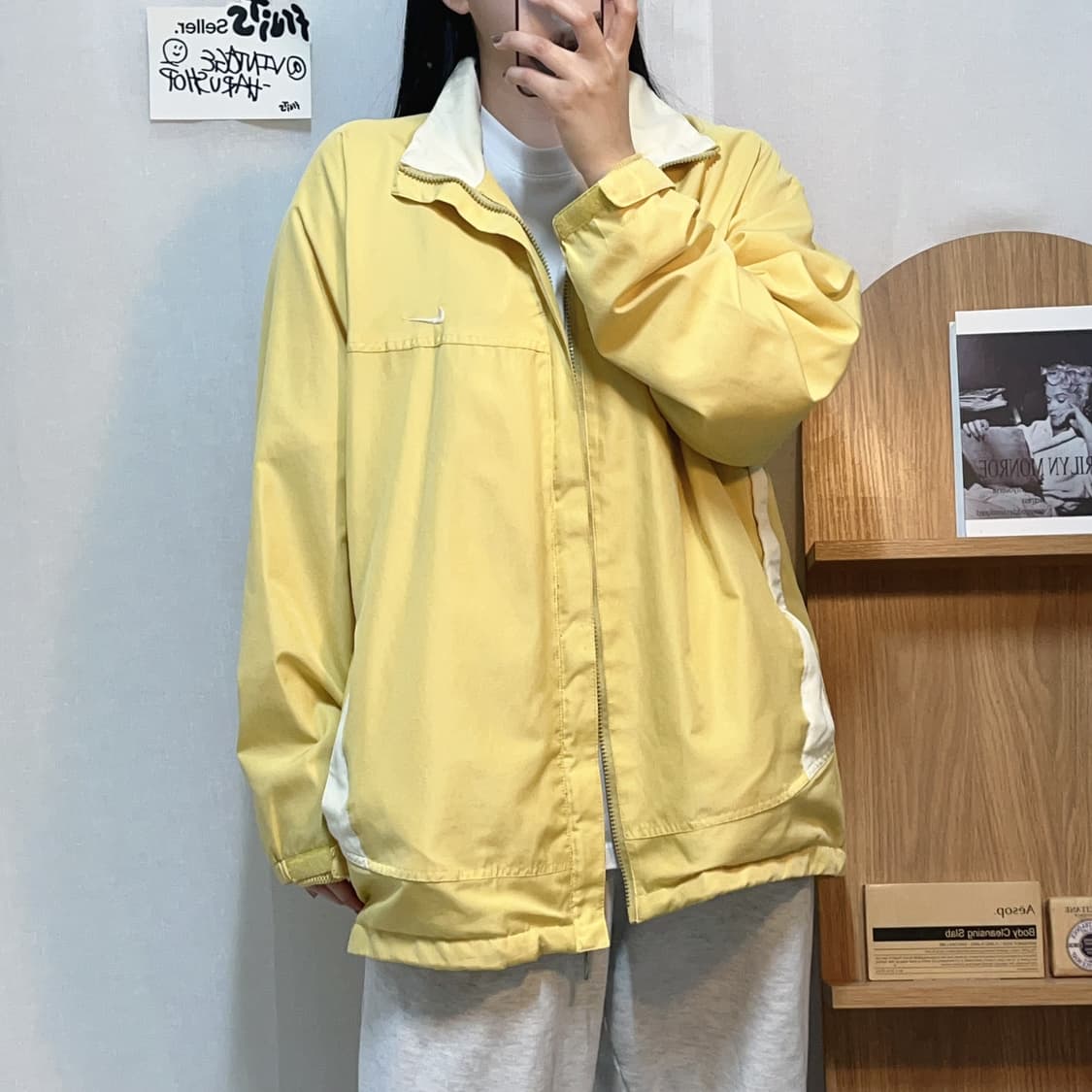 [정품] 나이키 개나리 화이트스우시 바막 집업 [ 105 ] 상품이미지3