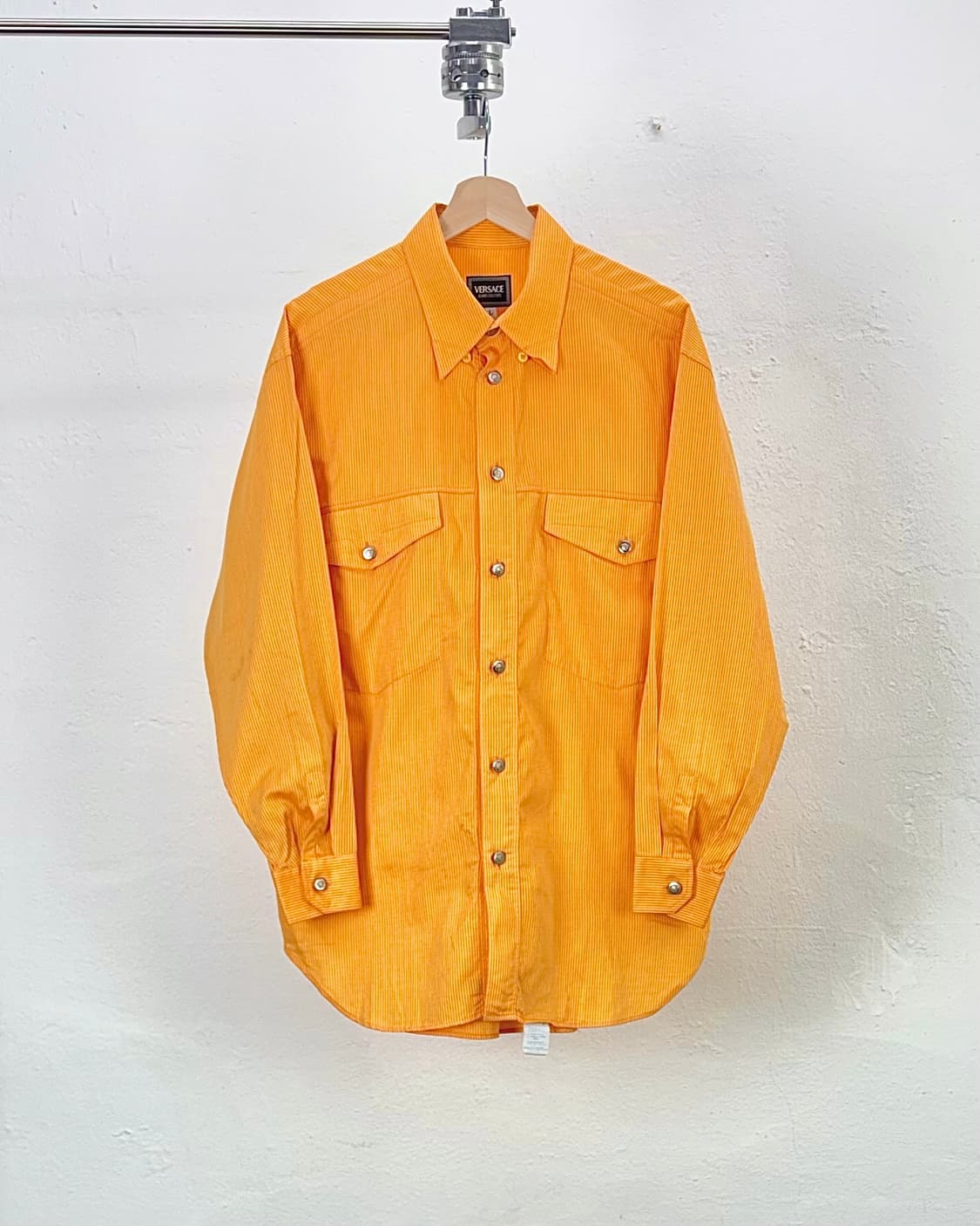 베르사체 진스 꾸뛰르 앰버 스트라이프 버튼 다운 웨스턴 셔츠 상품이미지1