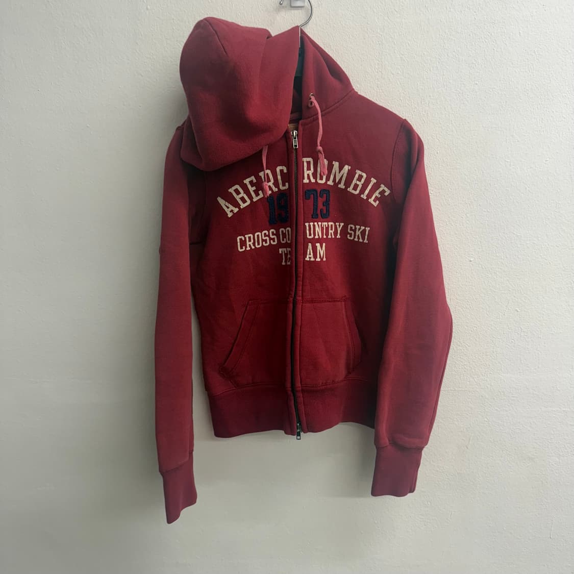 아베크롬비 버건디 후드집업 M 상품이미지1
