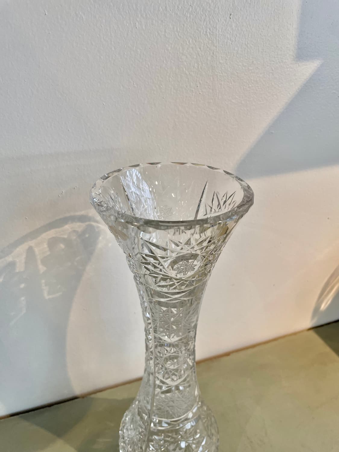 빈티지 체코 딥컷 크리스탈 화병 상품이미지2
