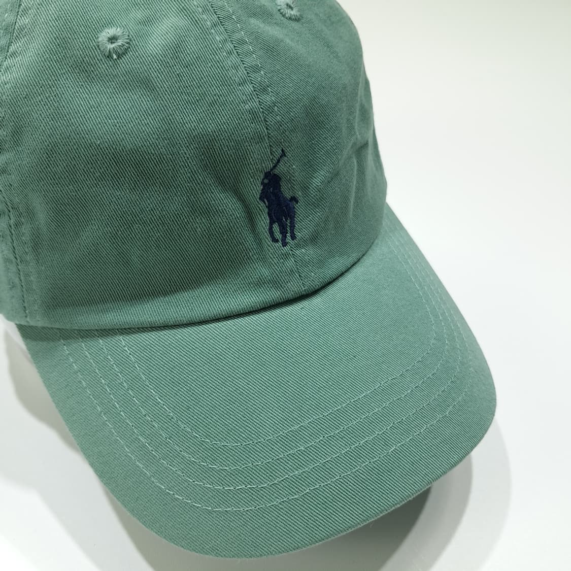 CL458 폴로 코튼 포니자수 민트그린 볼캡 모자 상품이미지1