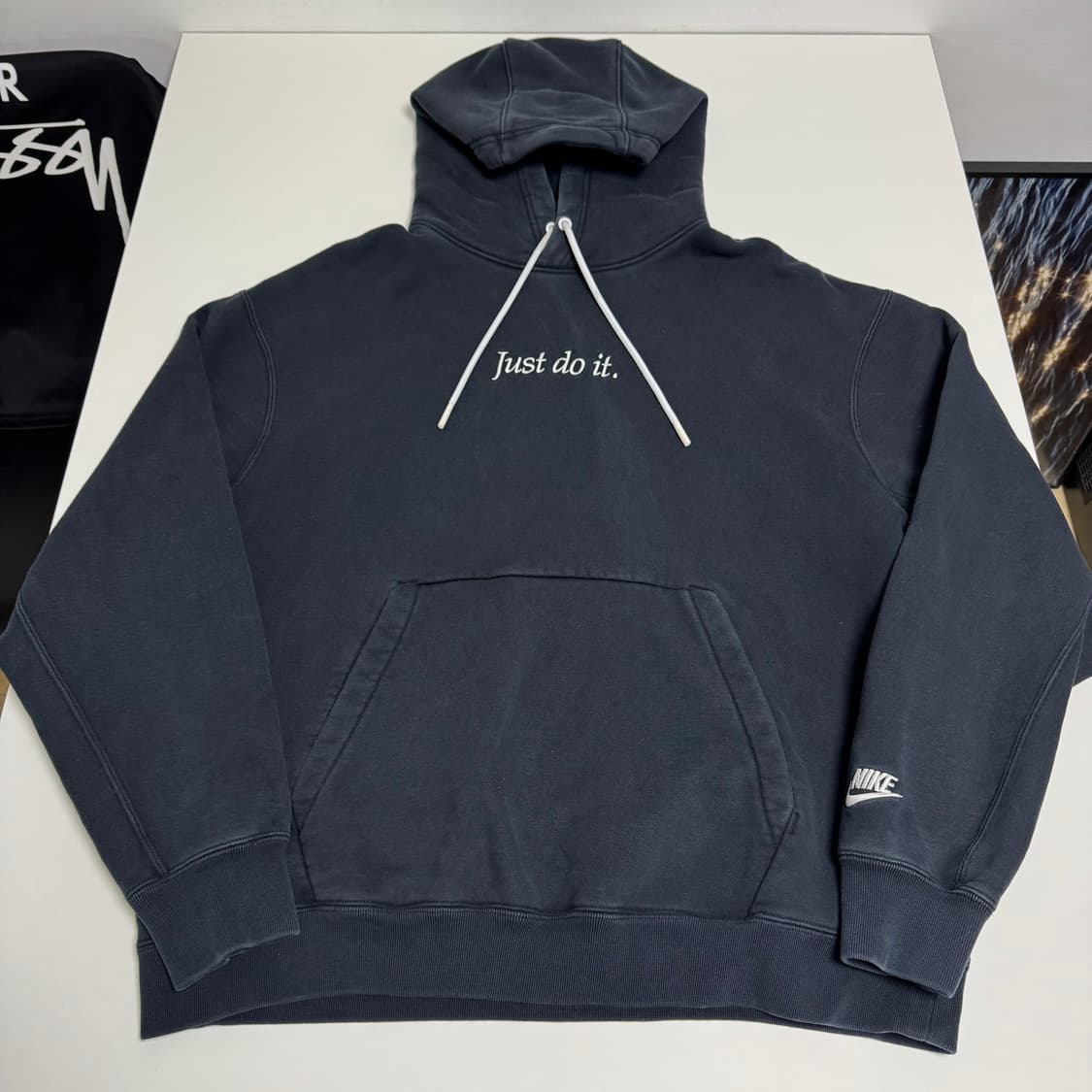 나이키 자수 로고 네이비 후드 XL 상품이미지1