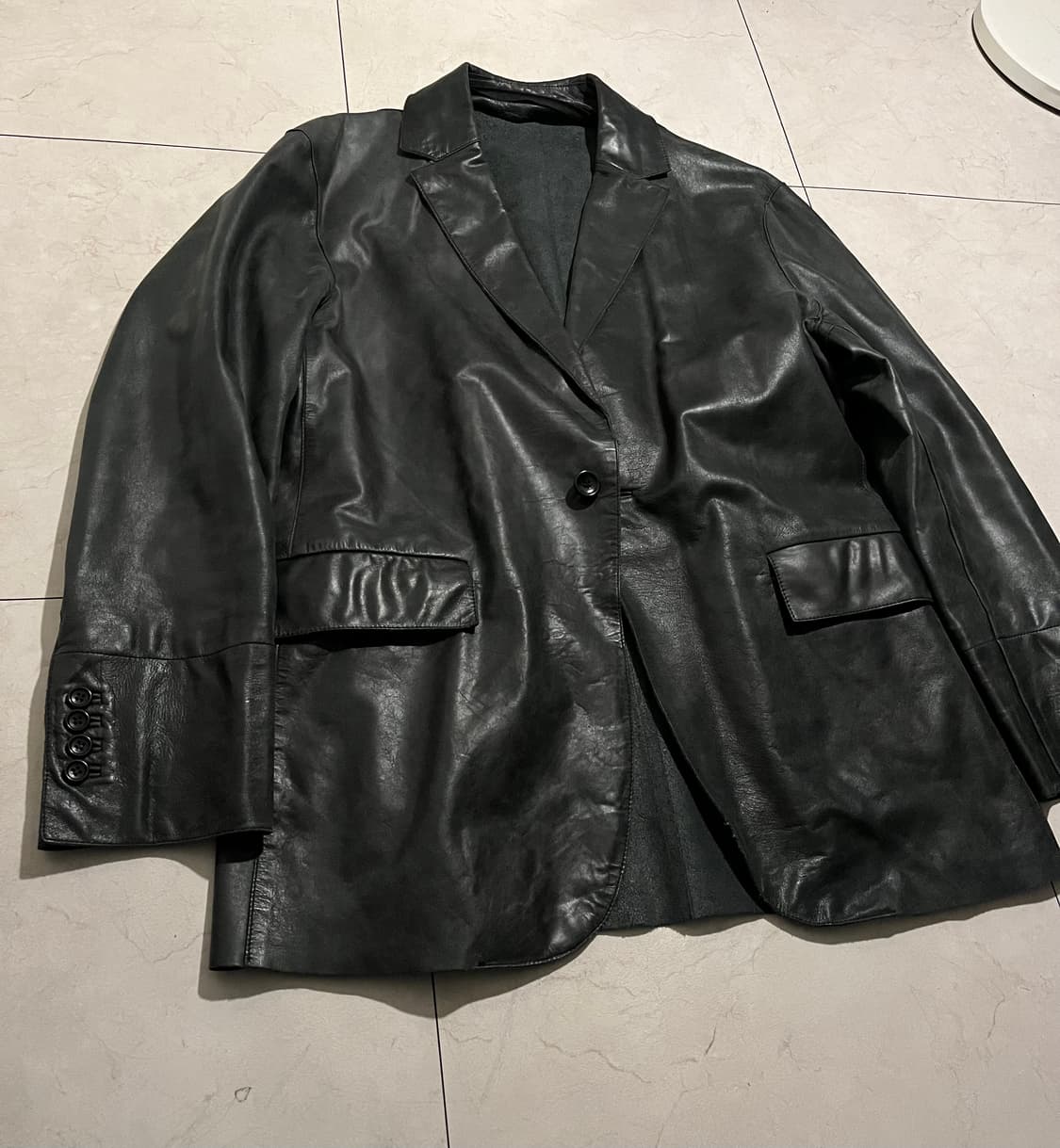 겐조 Kenzo 레더 블레이저 Made in italy XL 상품이미지2