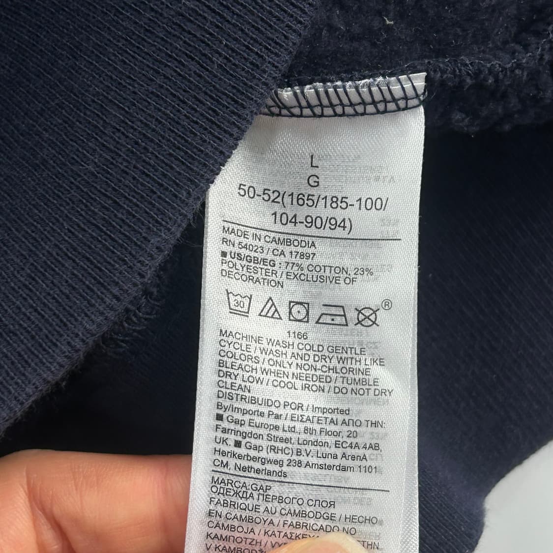 Gap 갭 그레이 로고 네이비 후드티 상품이미지6