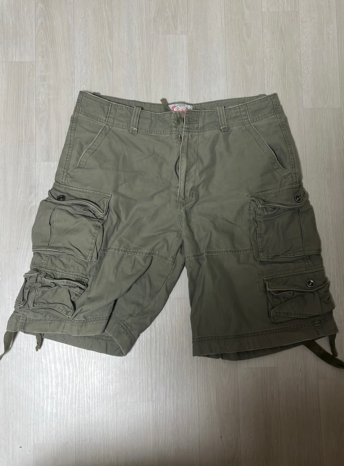 빈티지 카고 카키 버뮤다 팬츠 상품이미지1