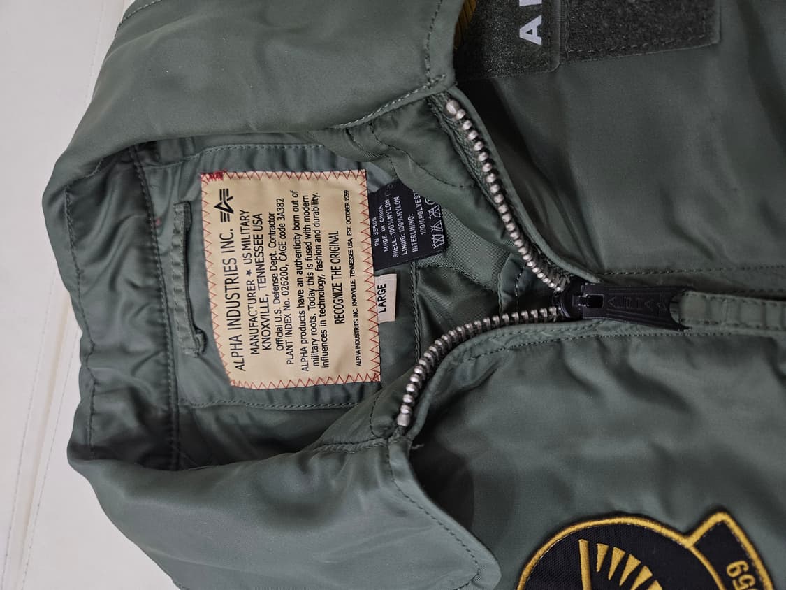 (L) 알파인더스터리 패치 항공자켓 상품이미지2