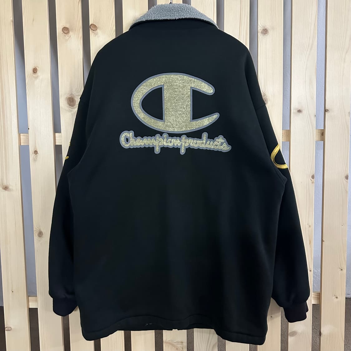 (XL) 챔피온 빅로고 올드스쿨 양털 집업 상품이미지2