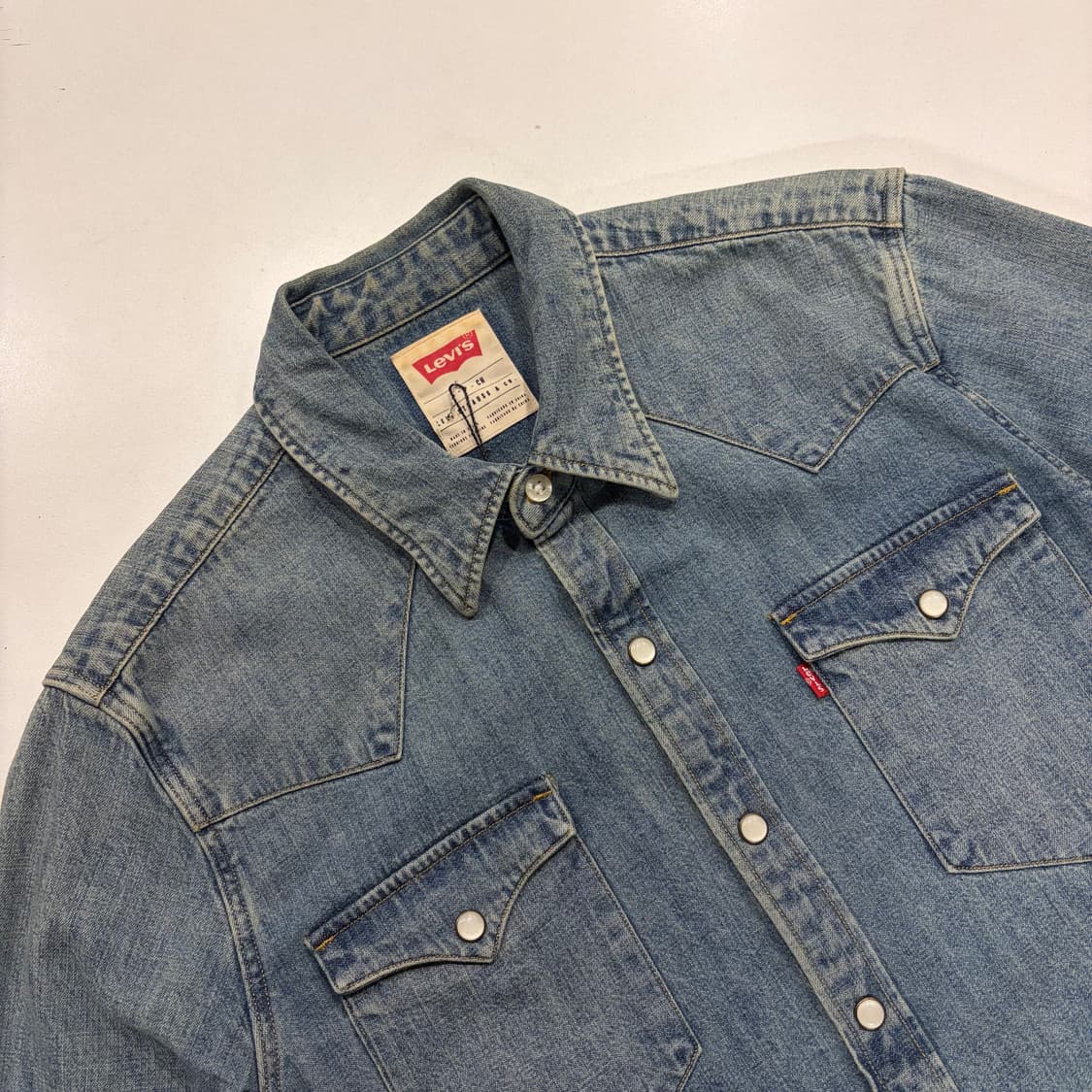 [S] 리바이스 데님 웨스턴 긴팔 셔츠 B648 상품이미지3