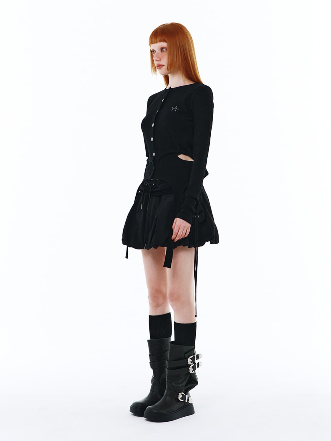 Leey Yeel 벌룬 스커트 BLACK 상품이미지2