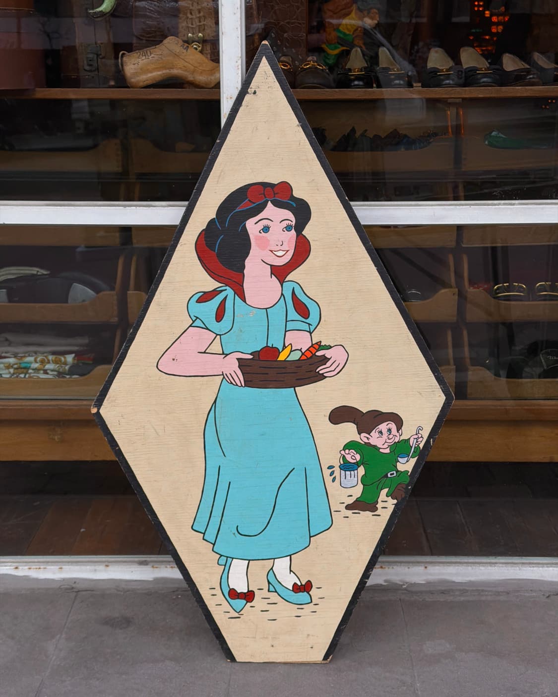 빈티지 소품 백설공주 핸드페인팅 우드 아트 상품이미지1