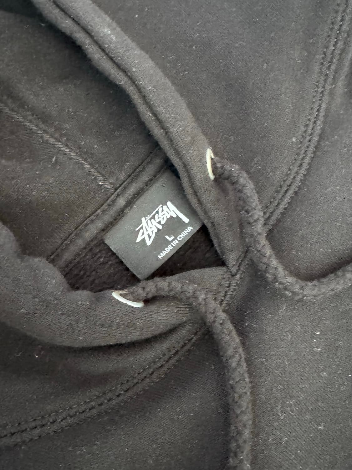 스투시 다이스 후드 블랙 L 상품이미지4