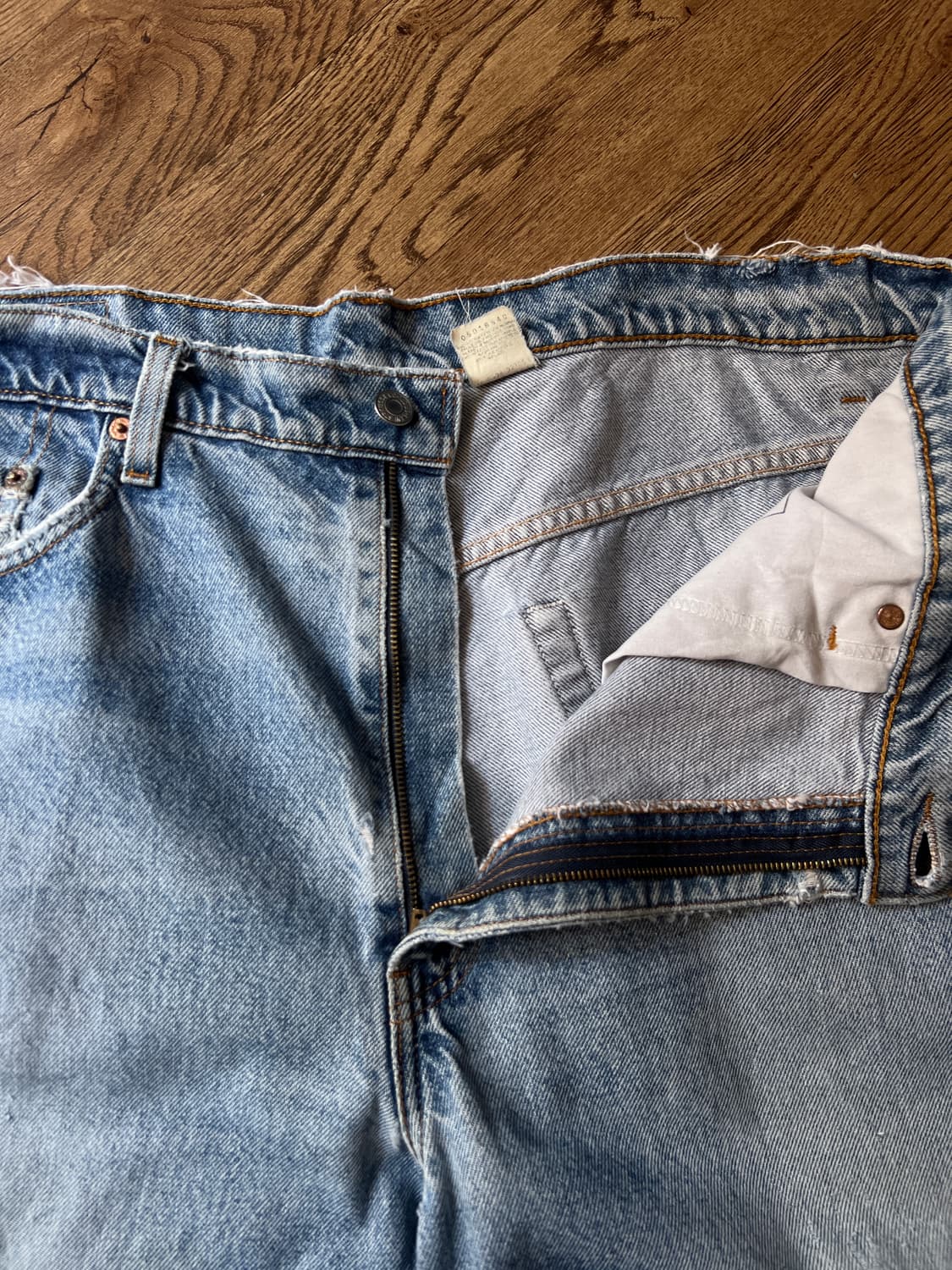 [40]90's 리바이스 USA 517 디스트로이드 플레어핏 데님 팬츠 상품이미지3