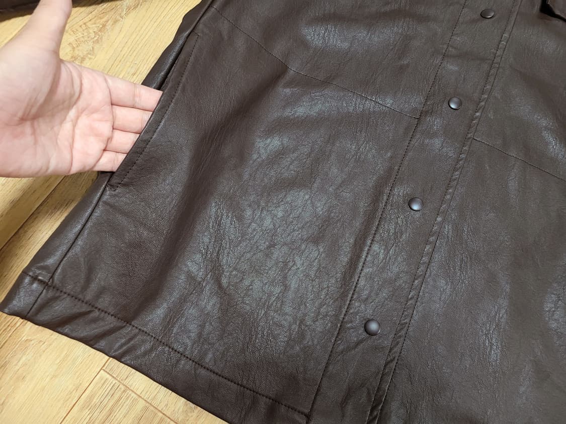 ARE YOU 레더 셔츠자켓 프리사이즈 새상품 상품이미지5